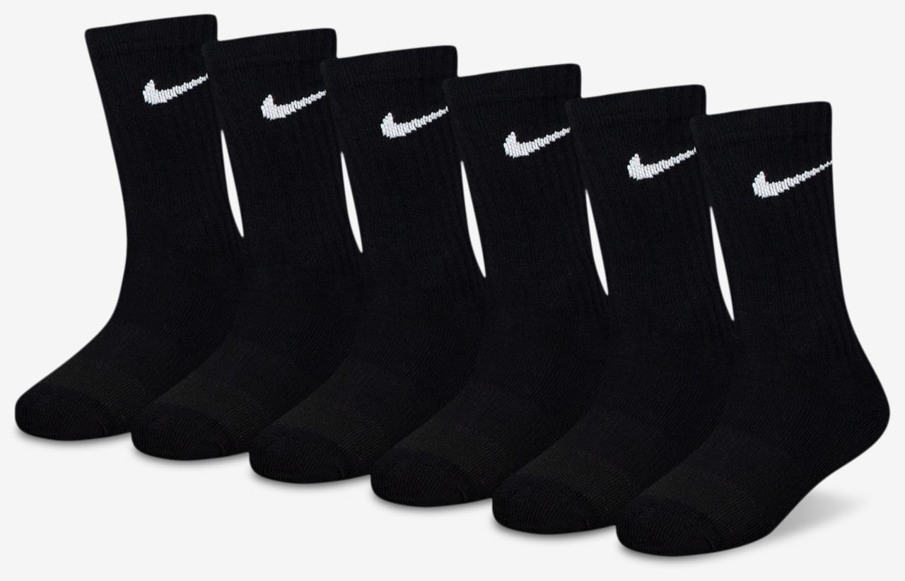 Nike 6 Pack Dri-FIT Performance Basic Crew Socks Image 1 of 3. Tap to open photo gallery.