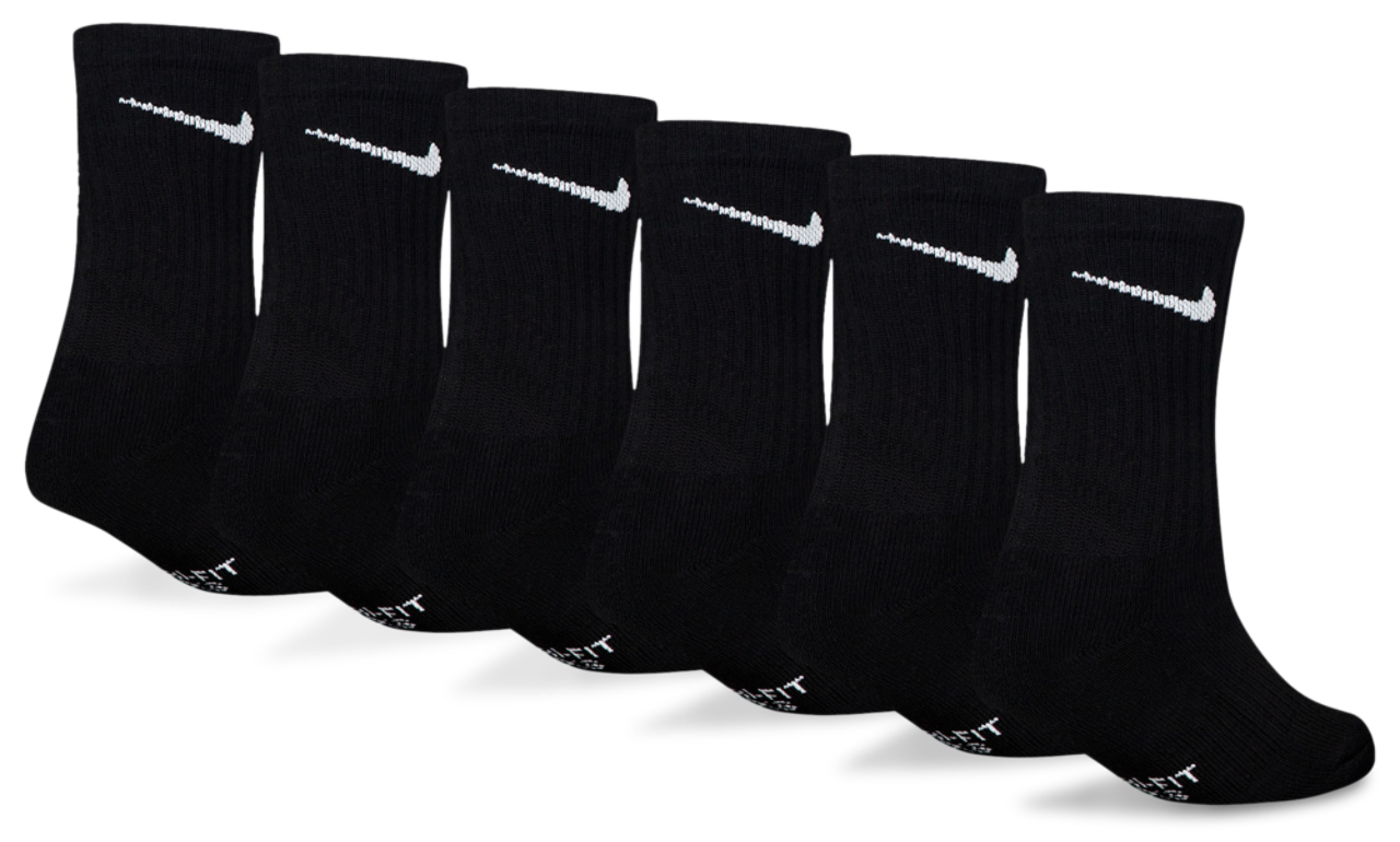 Nike 6 Pack Dri-FIT Performance Basic Crew Socks Image 2 of 3. Tap to open photo gallery.
