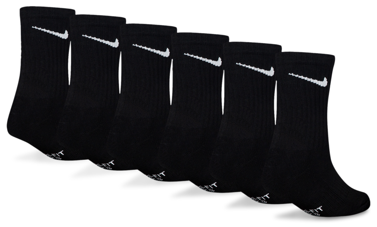 Nike 6 Pack Dri-FIT Performance Basic Crew Socks Image 2 of 3. Tap to open photo gallery.