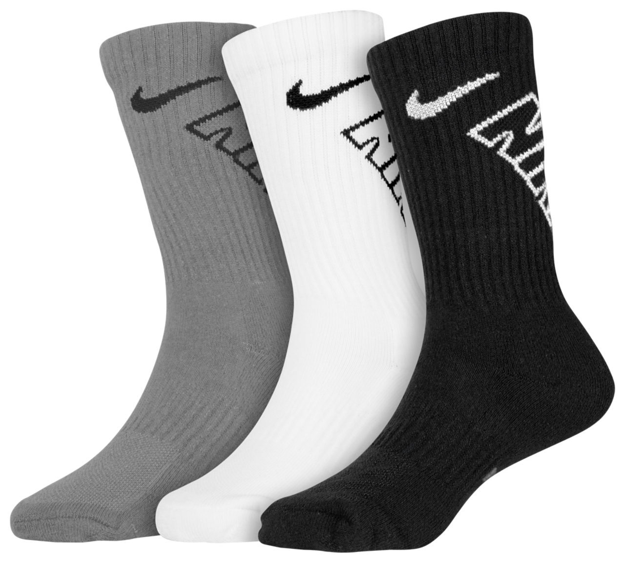 Nike 3 Pack Crew Socks Image 1 of 2. Tap to open photo gallery.