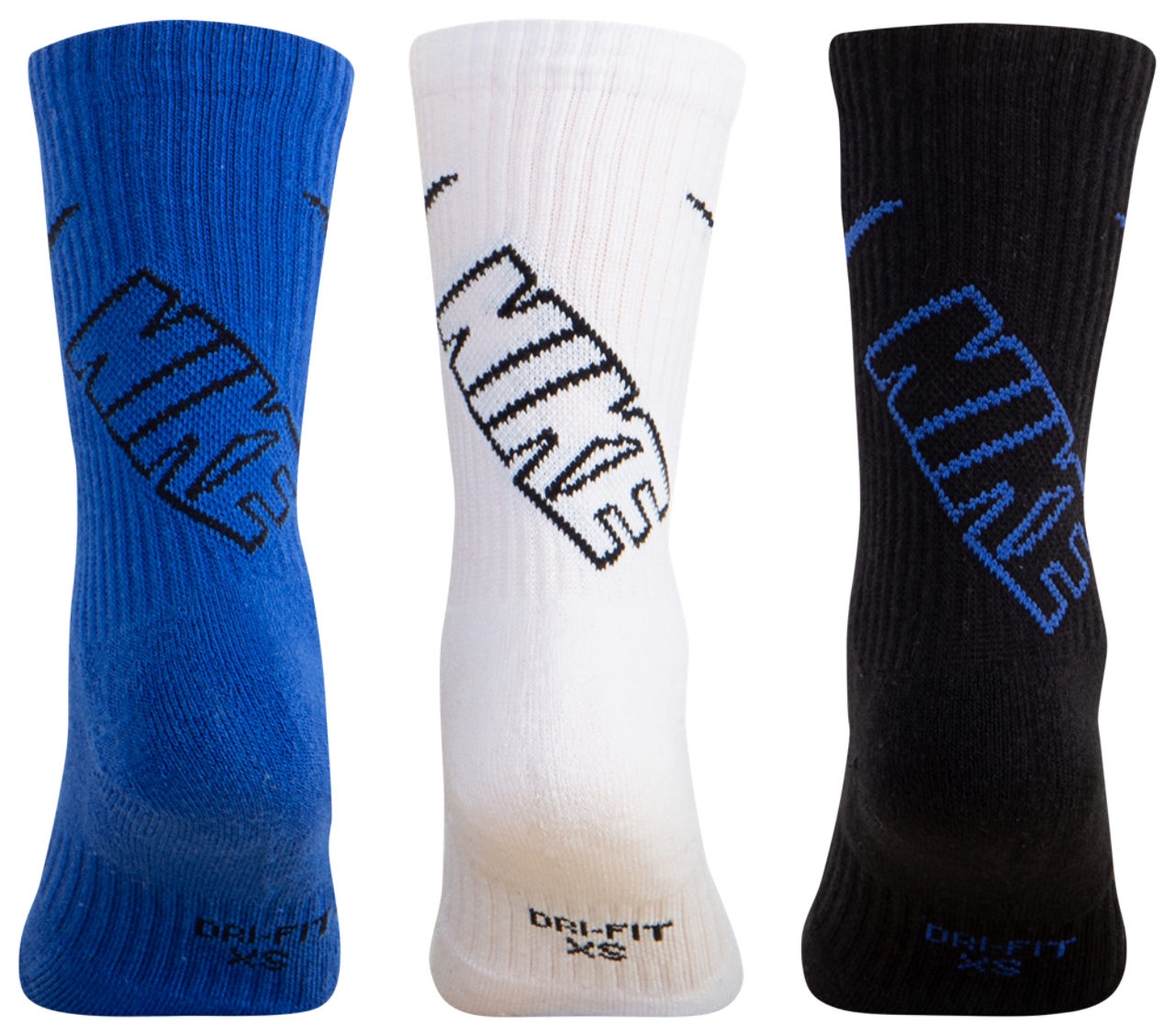 Nike 3 Pack Crew Socks Image 2 of 3. Tap to open photo gallery.