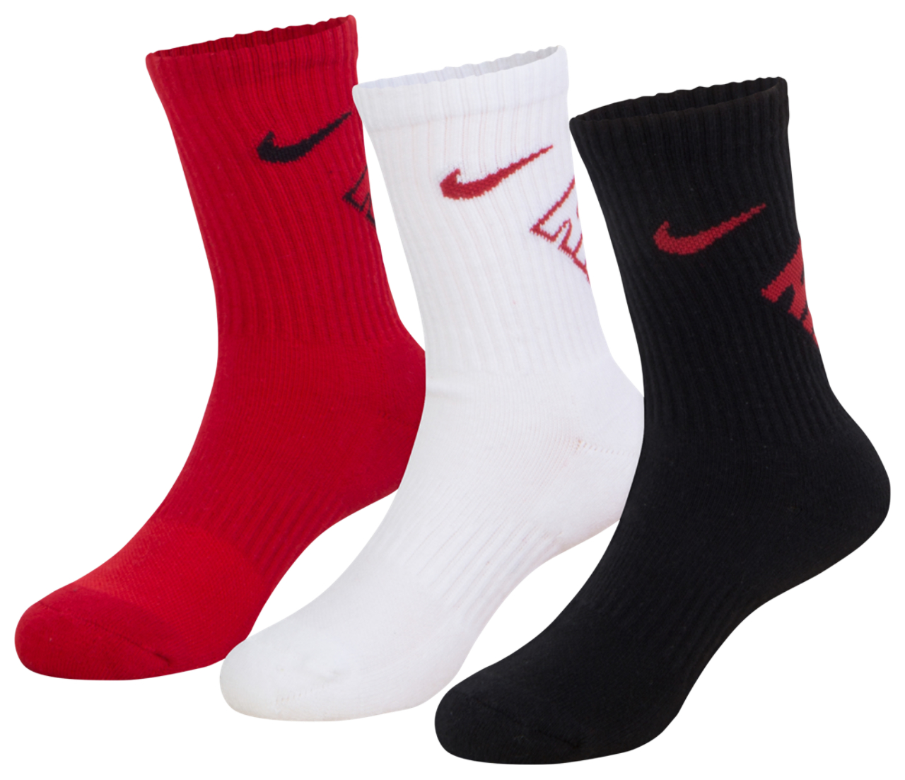 Nike Crew Socks 3 Pack 5-7 Image 1 of 3. Tap to open photo gallery.