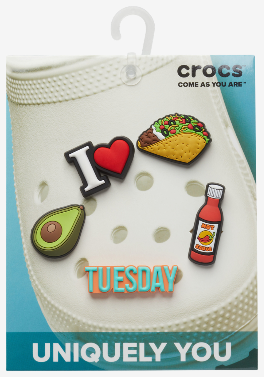 Crocs Jibbitz Charms Taco Tuesday (5-Pack) Image 1 of 2. Tap to open photo gallery.