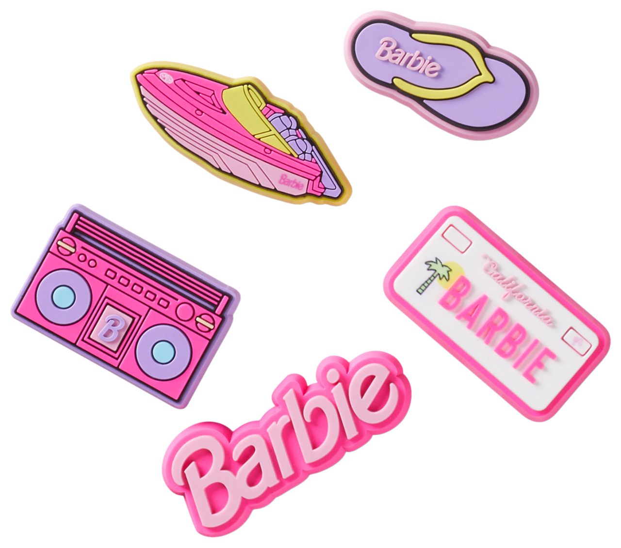 Crocs Jibbitz Barbie Retro 5 Pack Image 1 of 6. Tap to open photo gallery.