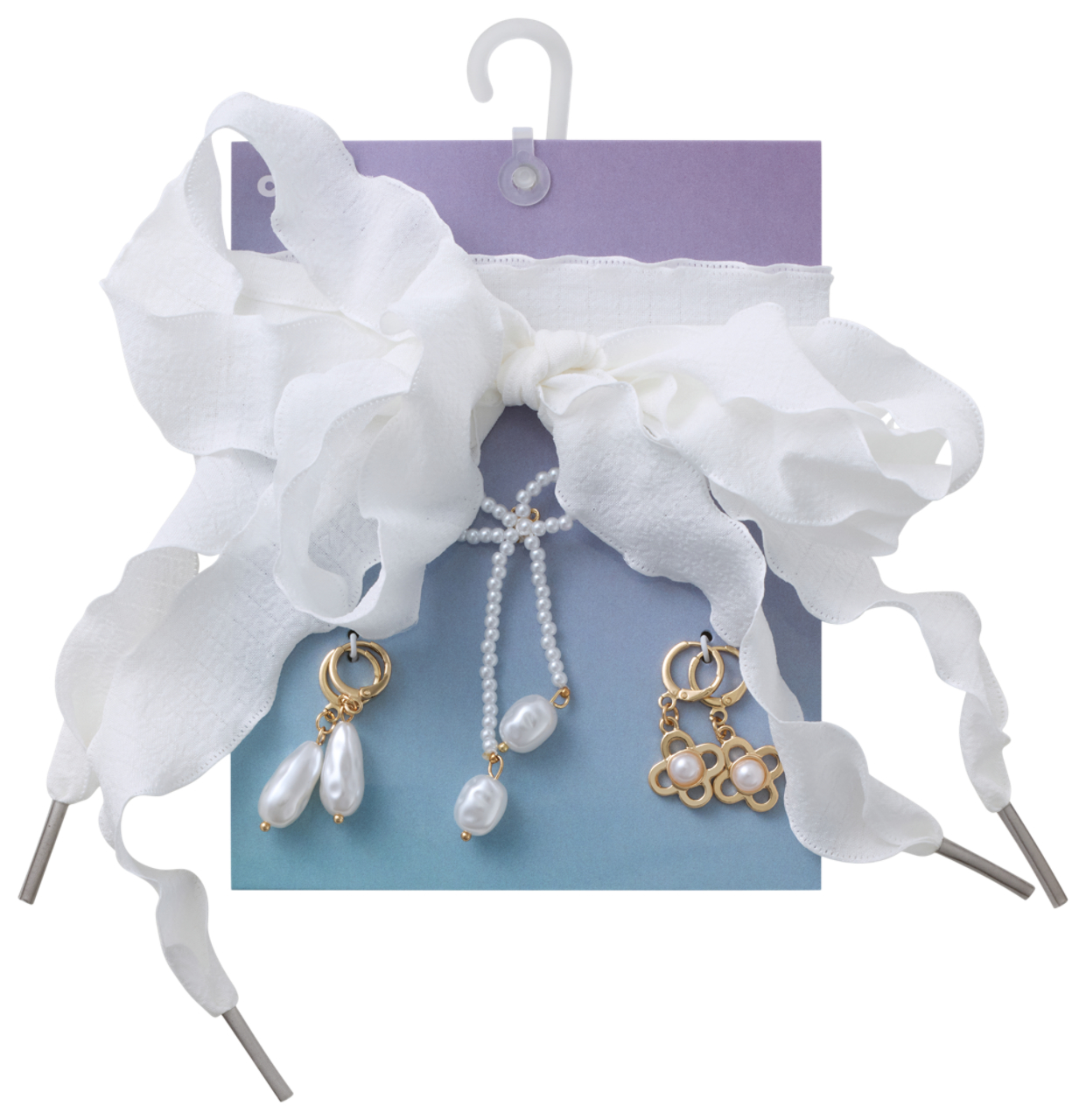 Crocs Laces & Pearl Bow Charm Kit Image 1 of 2. Tap to open photo gallery.