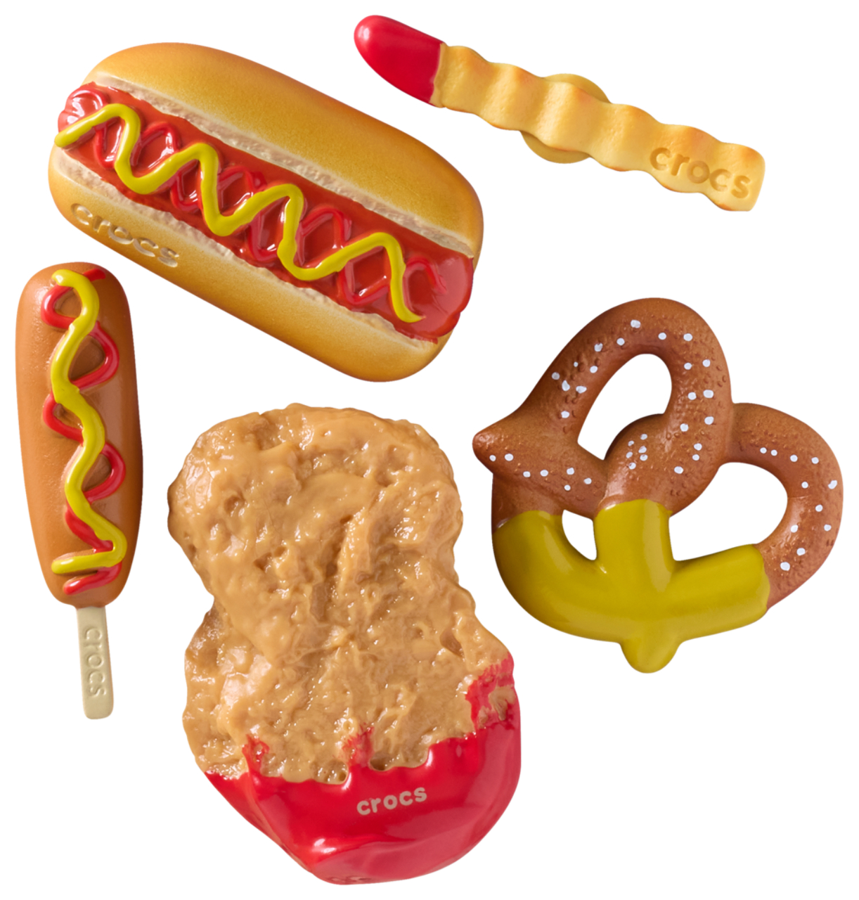 Jibbitz YUM Dipped Junk Food 5 Pack Image 1 of 7. Tap to open photo gallery.