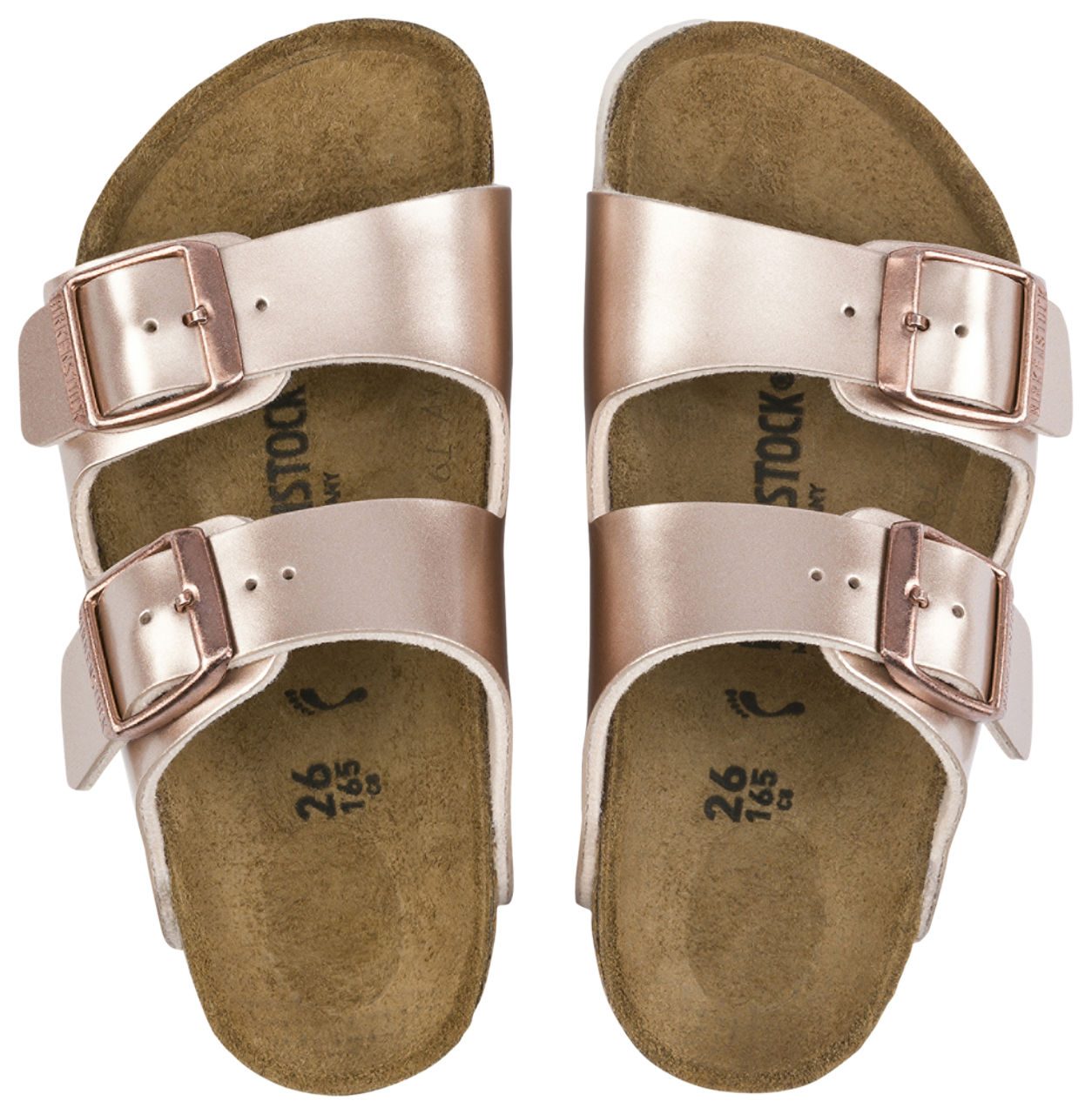 Birkenstock Arizona Metallic Finish Cork Sandals Image 3 of 4. Tap to open photo gallery.