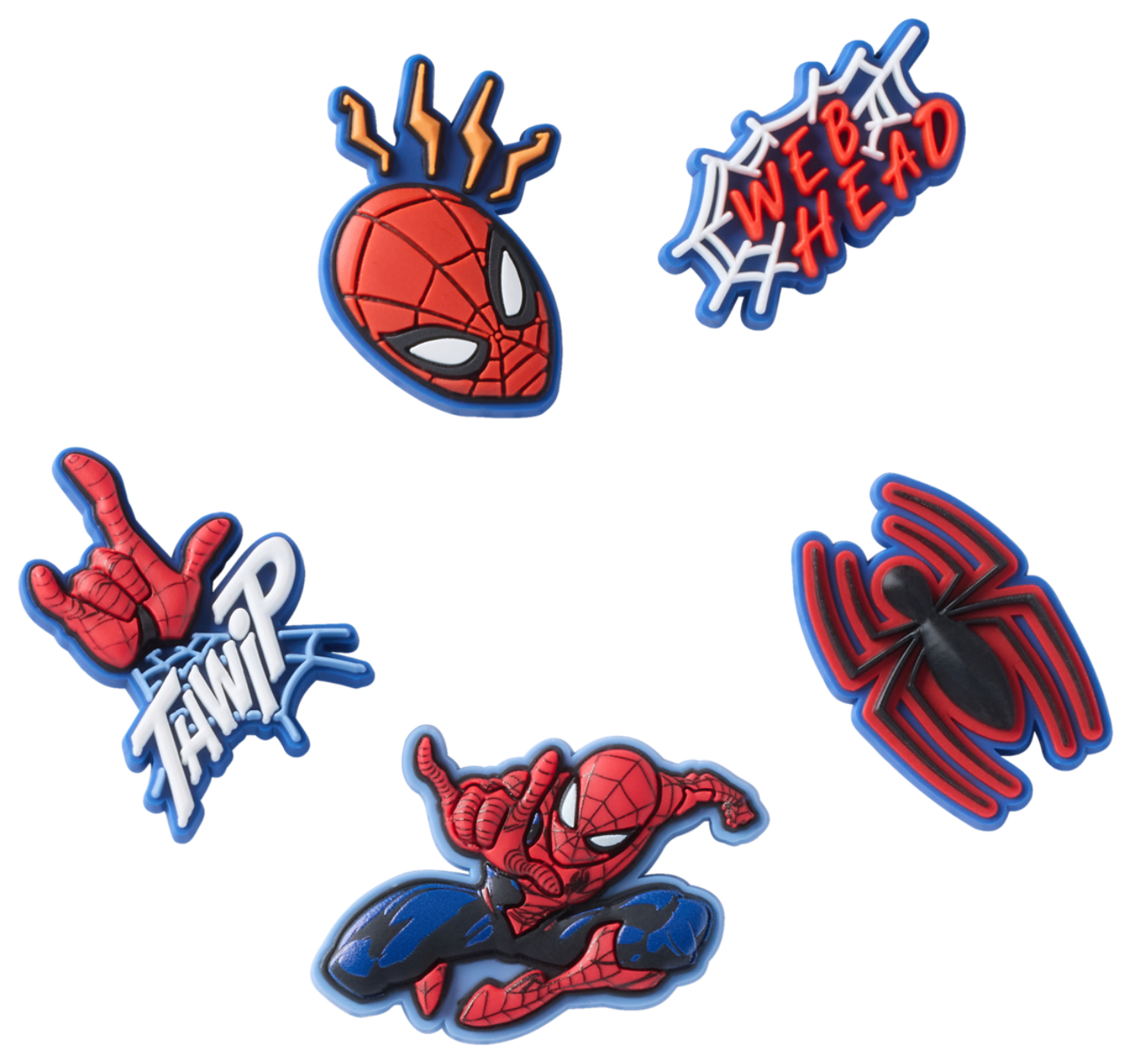 Crocs Jibbitz Spider-Man 2.0 5 Pack Image 1 of 6. Tap to open photo gallery.