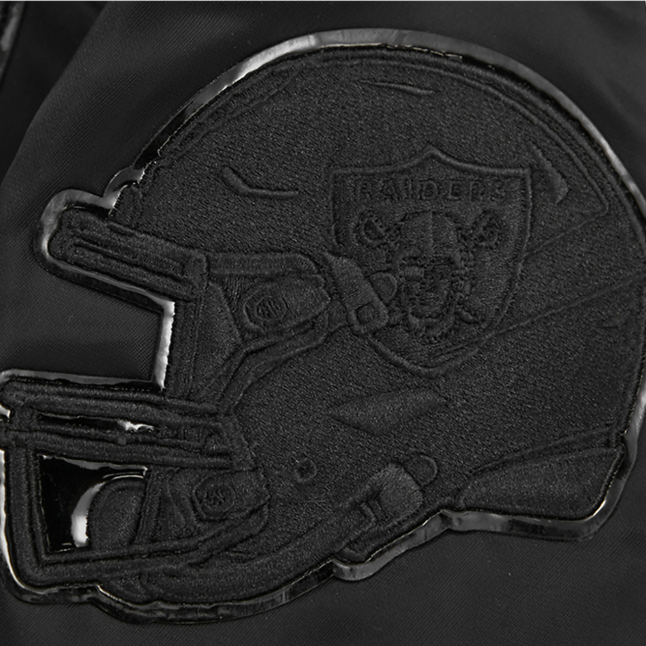 Pro Standard LAS VEGAS RAIDERS SATIN JACKET Image 7 of 8. Tap to open photo gallery.