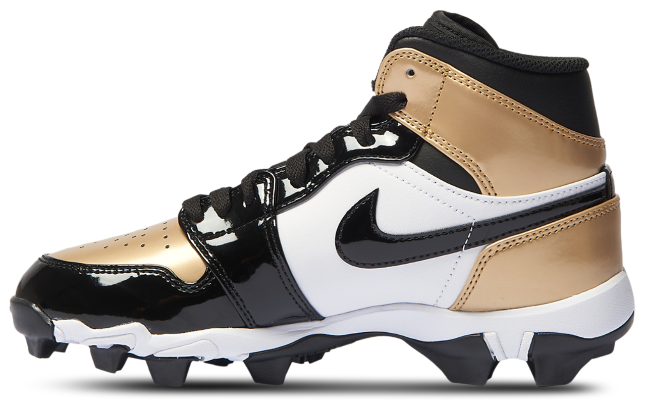 Jordan AJ 1 Mid Cleats  Image 2 of 5. Tap to open photo gallery.