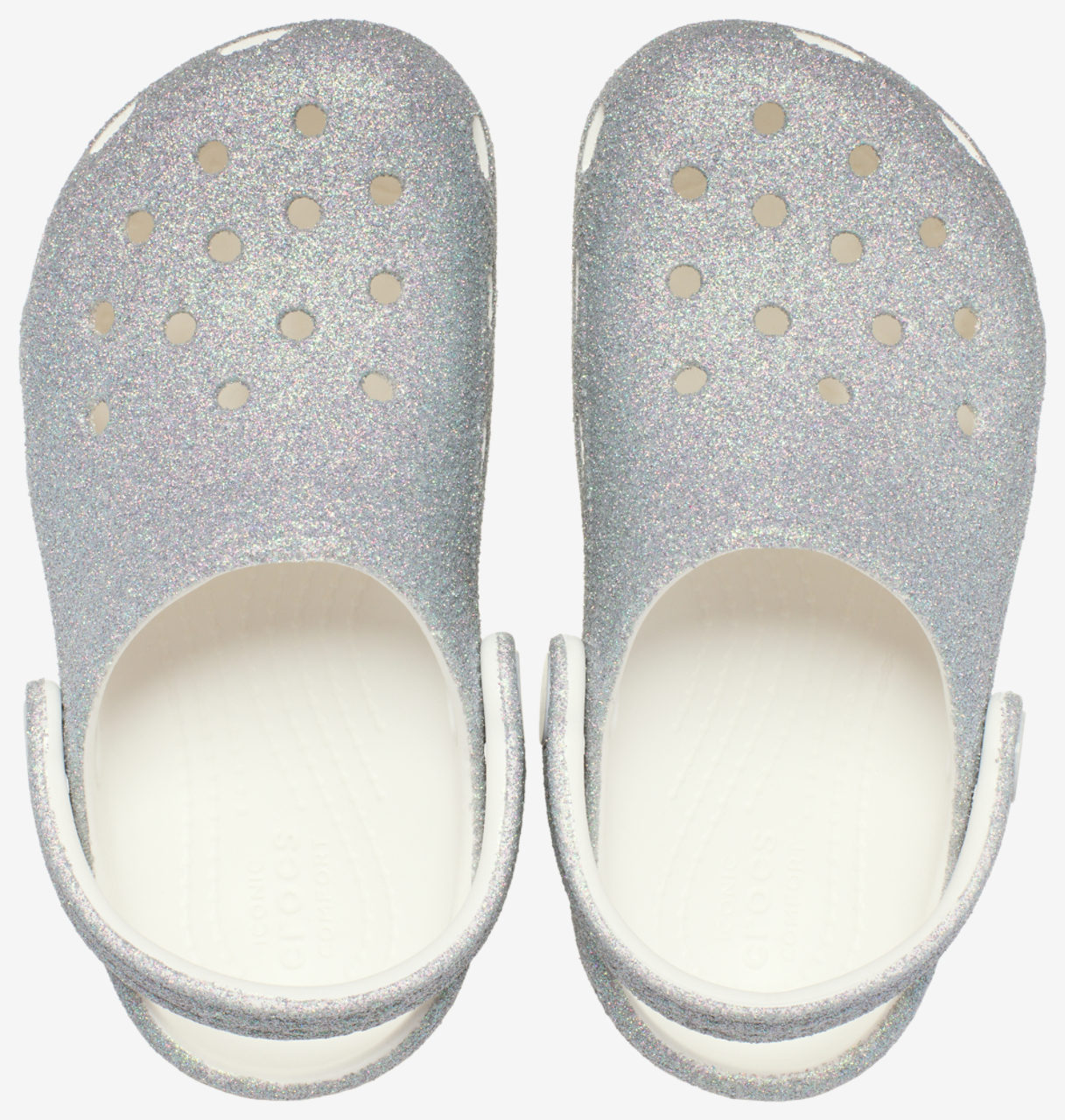 Crocs Classic Iridescent Glitter Clogs Image 3 of 4. Tap to open photo gallery.