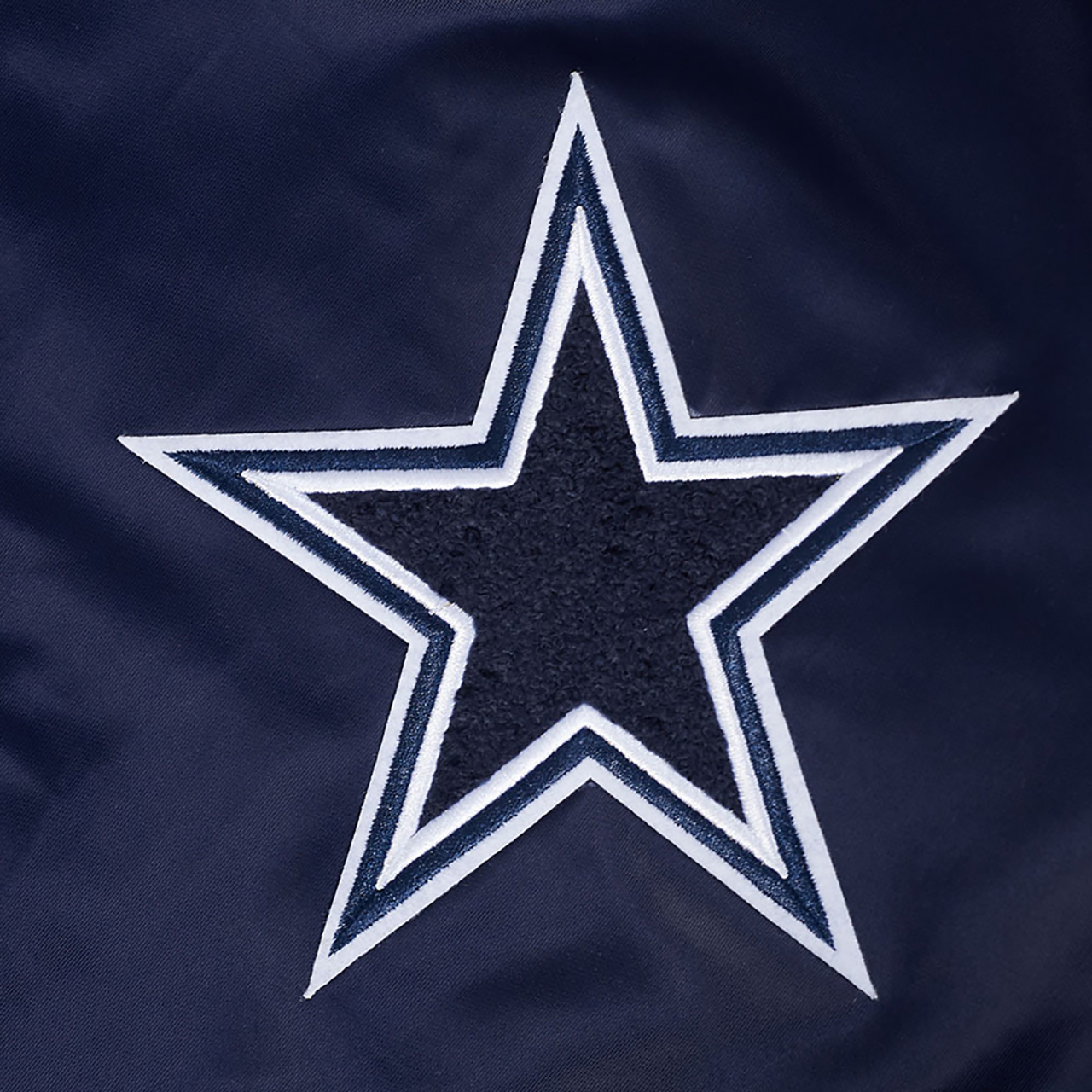 Pro Standard Cowboys Champions Rib Satin Jacket Image 5 of 9. Tap to open photo gallery.