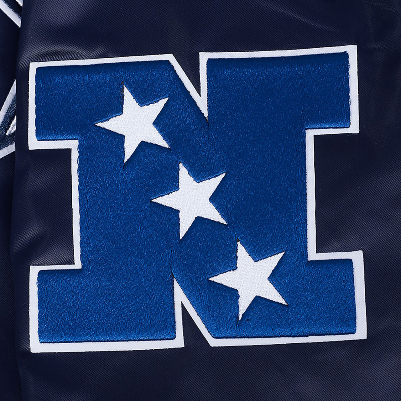 Pro Standard Cowboys Champions Rib Satin Jacket Image 8 of 9. Tap to open photo gallery.