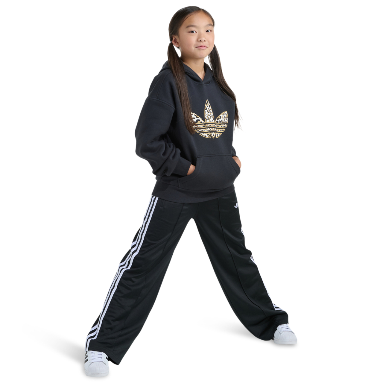 adidas Fleece Logo Hoodie Image 5 of 5. Tap to open photo gallery.
