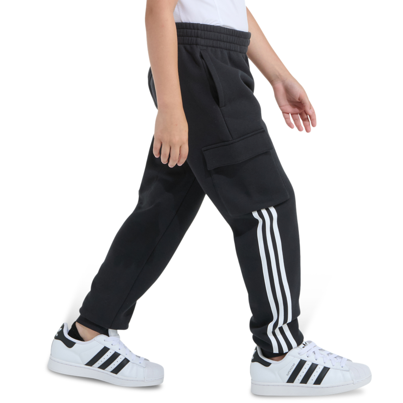adidas Originals 3 Stripe Cargo Pants Image 4 of 6. Tap to open photo gallery.