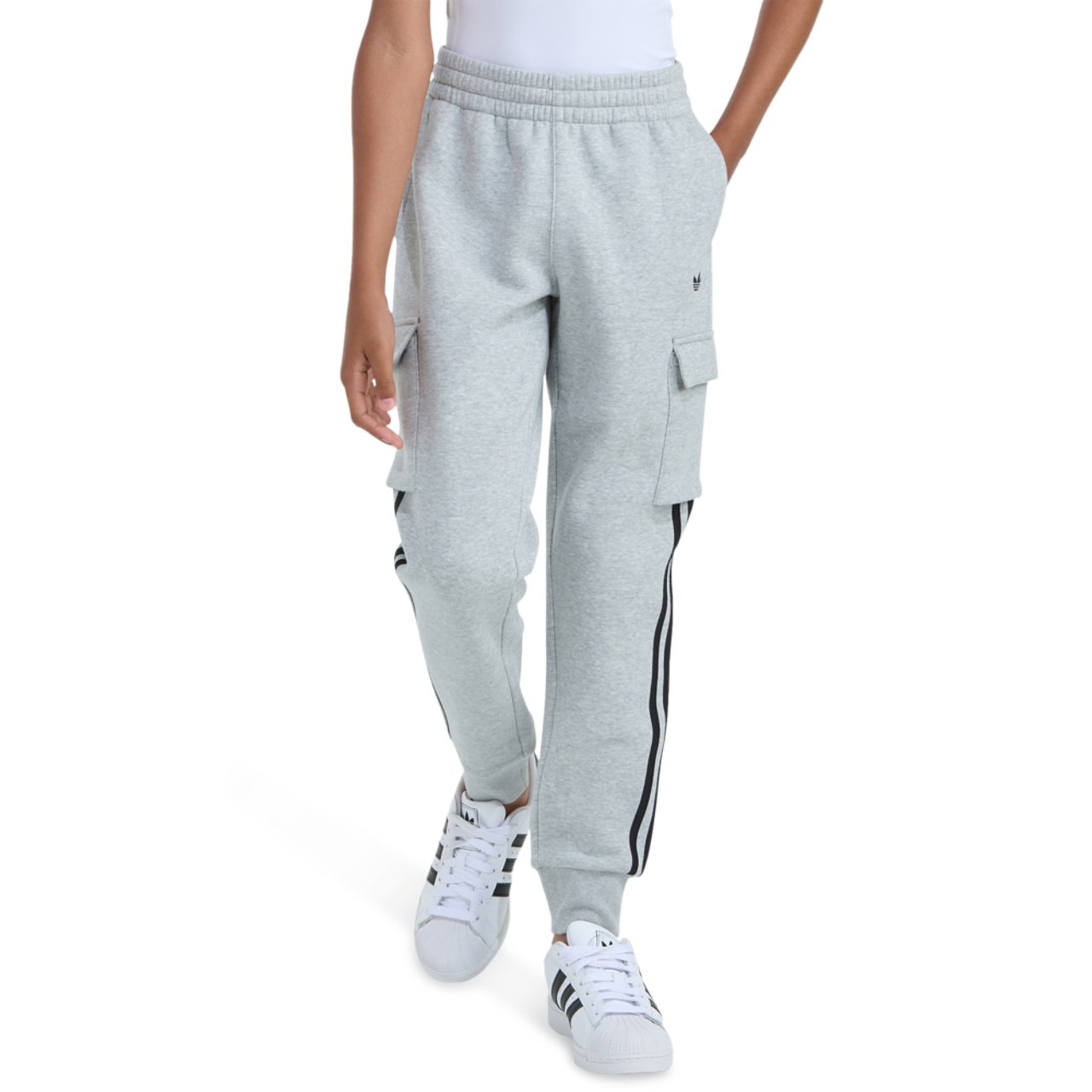 adidas Originals 3 Stripe Cargo Pants Image 1 of 7. Tap to open photo gallery.