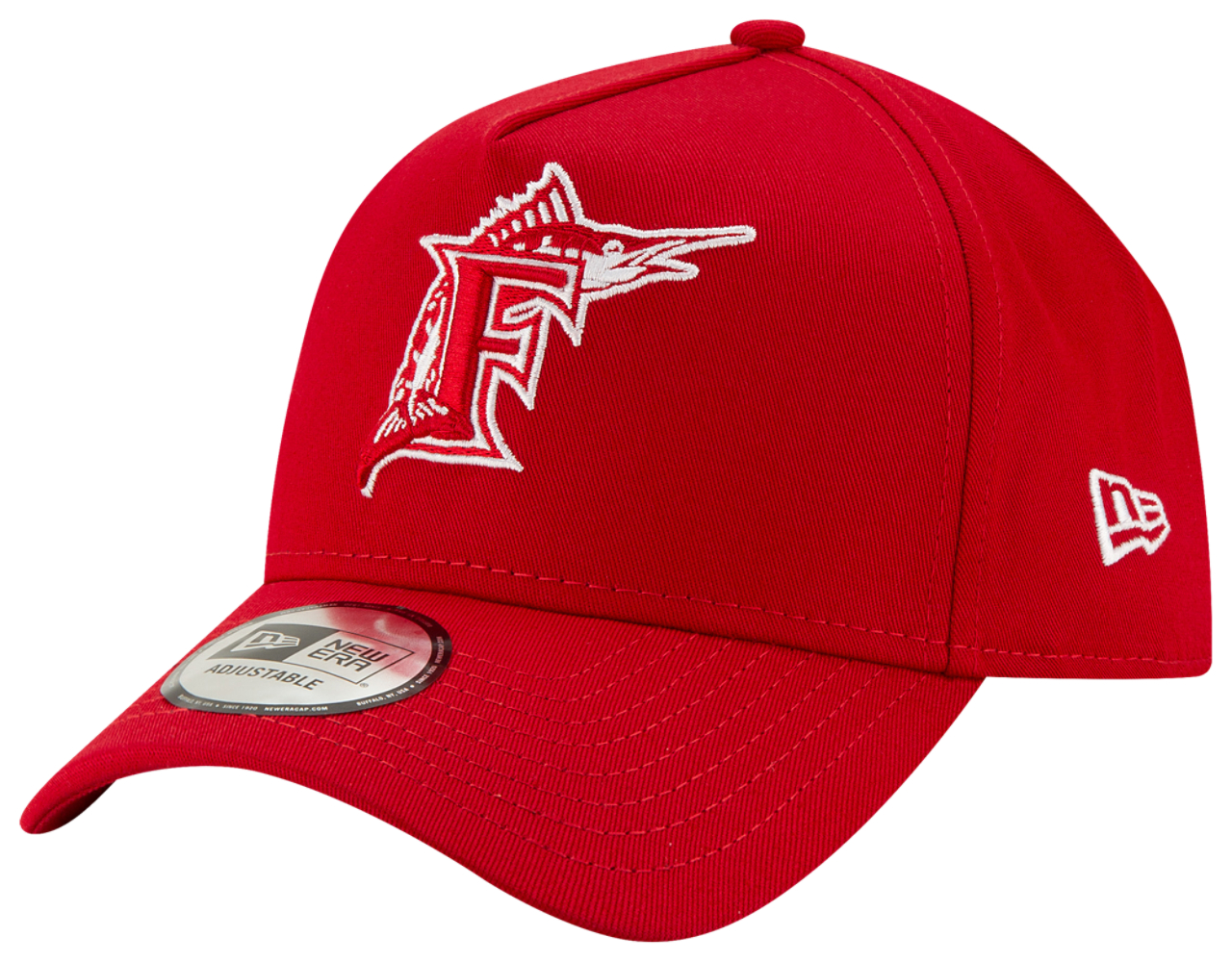 New Era Marlins 9Forty A Frame Cap Image 2 of 7. Tap to open photo gallery.