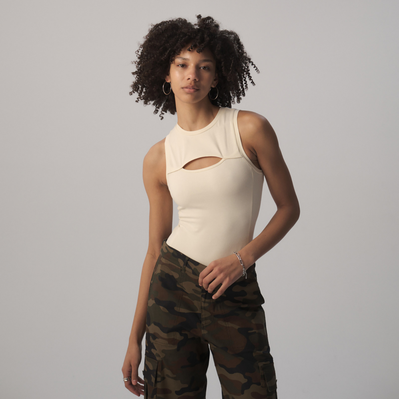 Cozi Cutout Bodysuit Image 1 of 5. Tap to open photo gallery.
