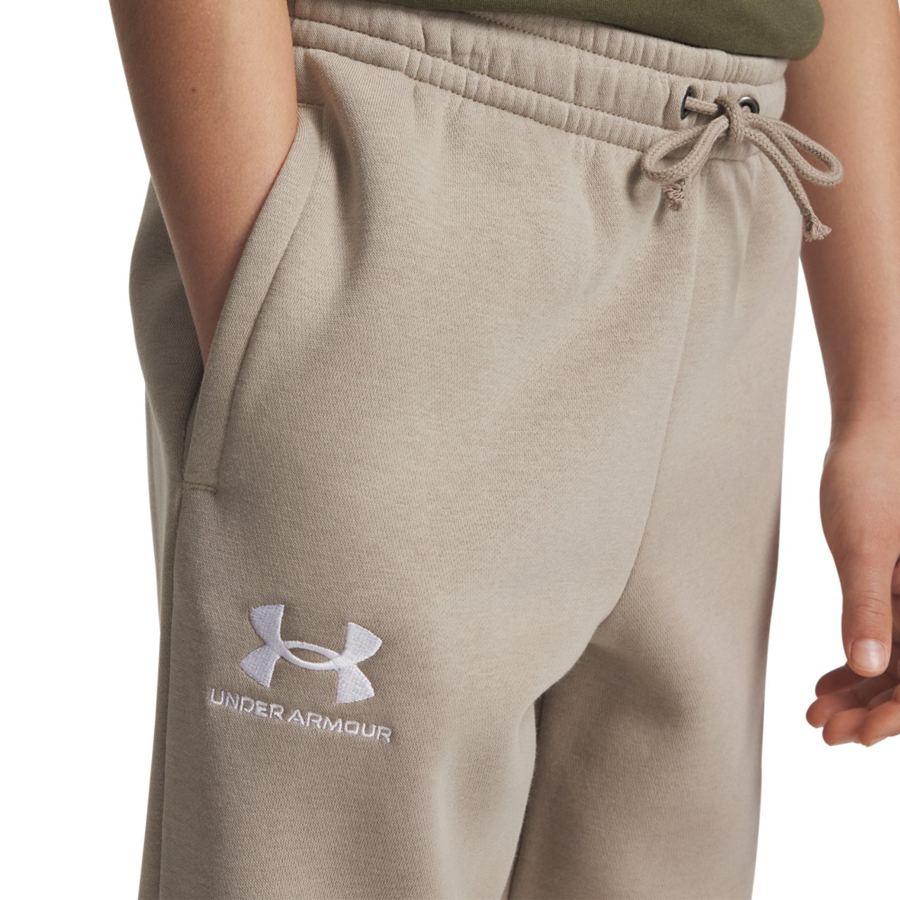 Under Armour Essential Fleece Joggers Image 3 of 3. Tap to open photo gallery.