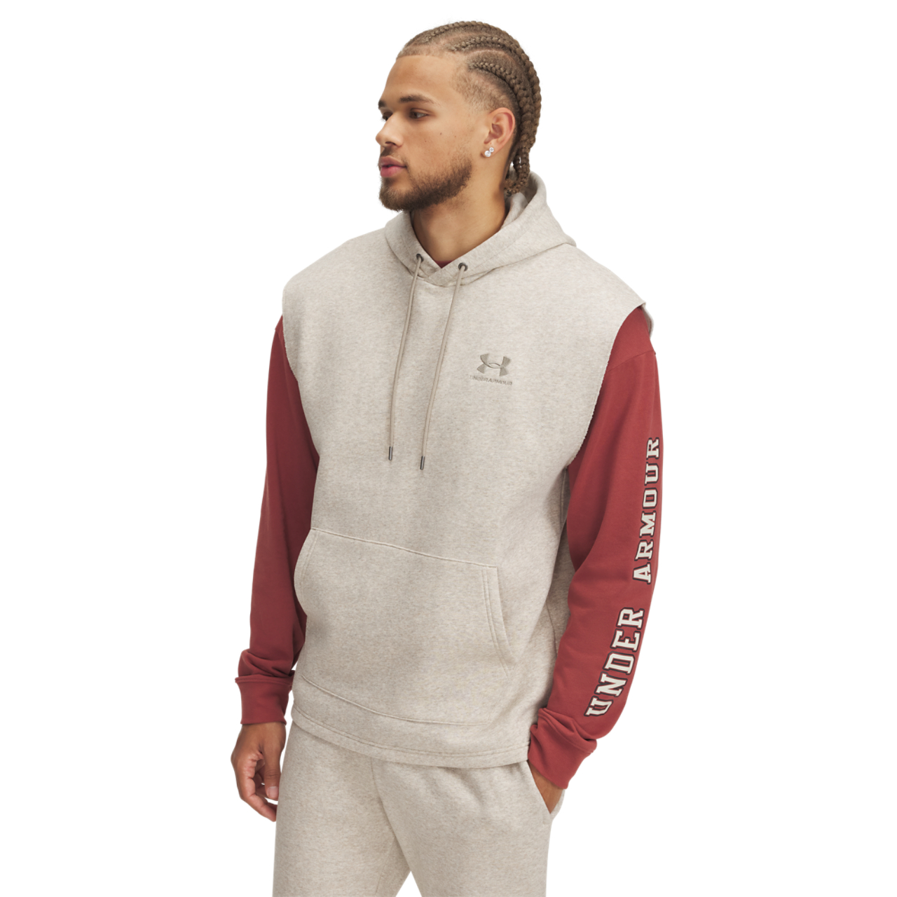 Under Armour Icon Fleece Sleeveless Hoodie Image 1 of 3. Tap to open photo gallery.