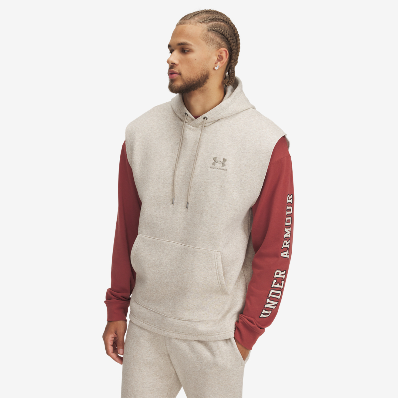 Under Armour Icon Fleece Sleeveless Hoodie Image 1 of 3. Tap to open photo gallery.