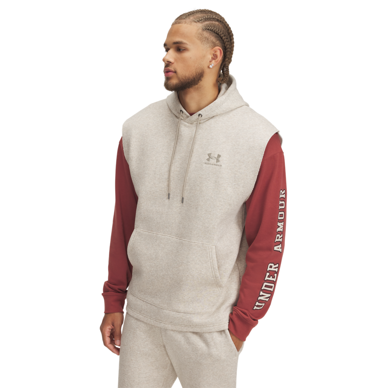 Under Armour Icon Fleece Sleeveless Hoodie Image 1 of 3. Tap to open photo gallery.