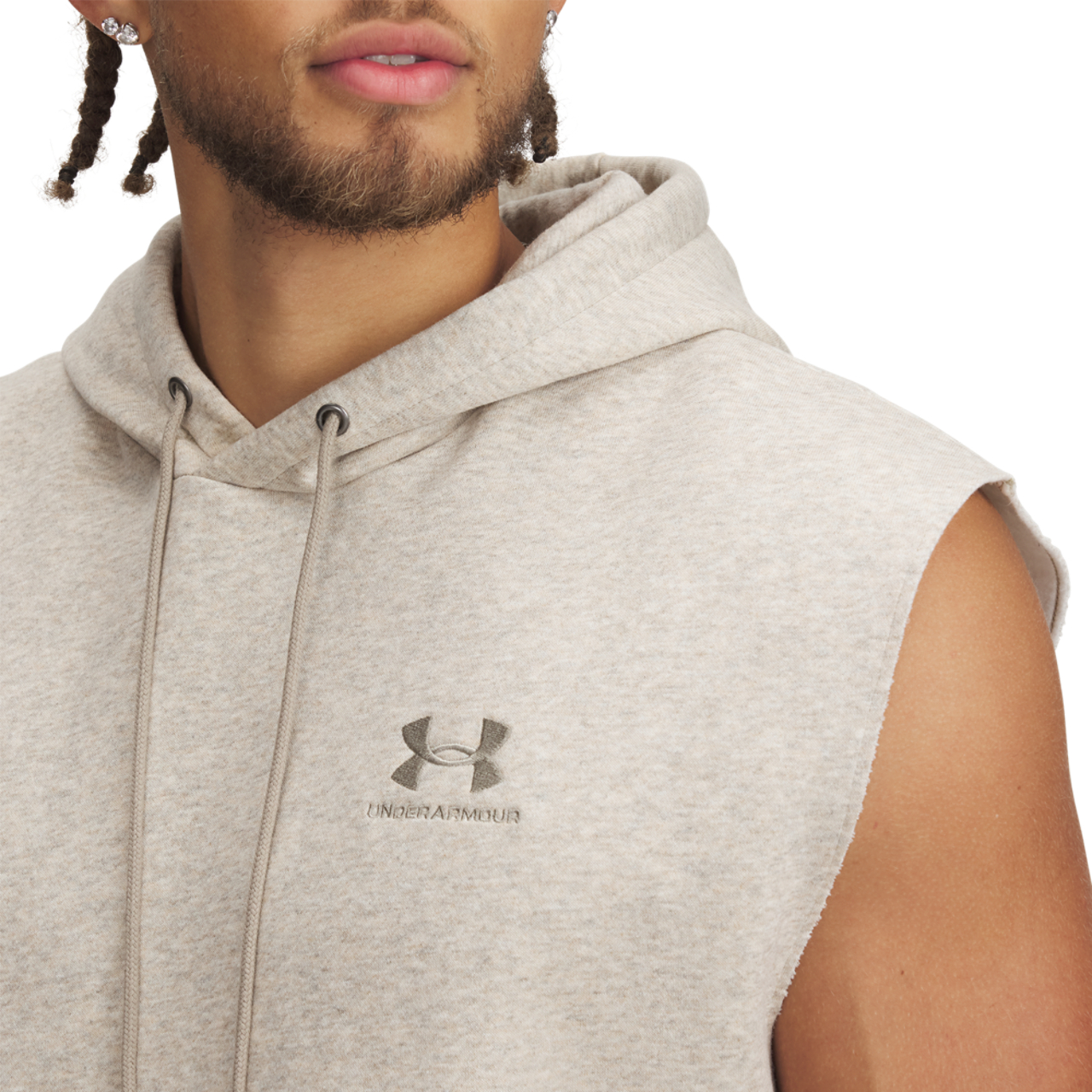 Under Armour Icon Fleece Sleeveless Hoodie Image 3 of 3. Tap to open photo gallery.