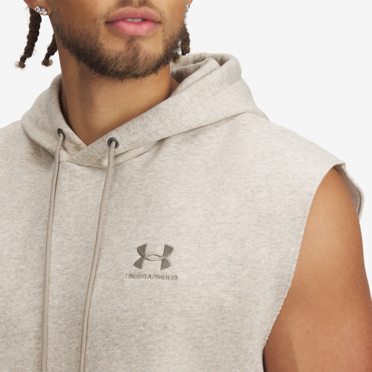 Under Armour Icon Fleece Sleeveless Hoodie Image 3 of 3. Tap to open photo gallery.