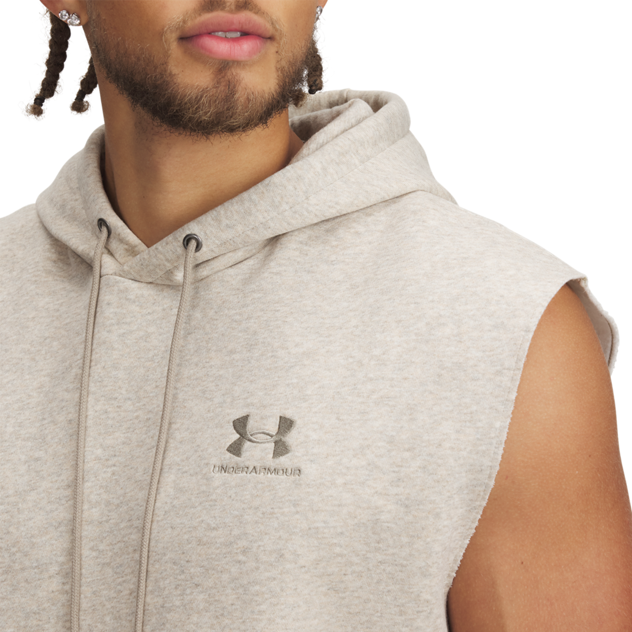 Under Armour Icon Fleece Sleeveless Hoodie Image 3 of 3. Tap to open photo gallery.