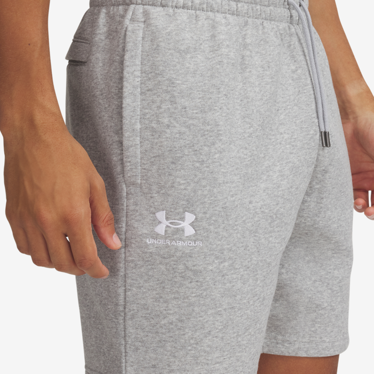 Under Armour Essential Fleece Shorts Image 3 of 3. Tap to open photo gallery.