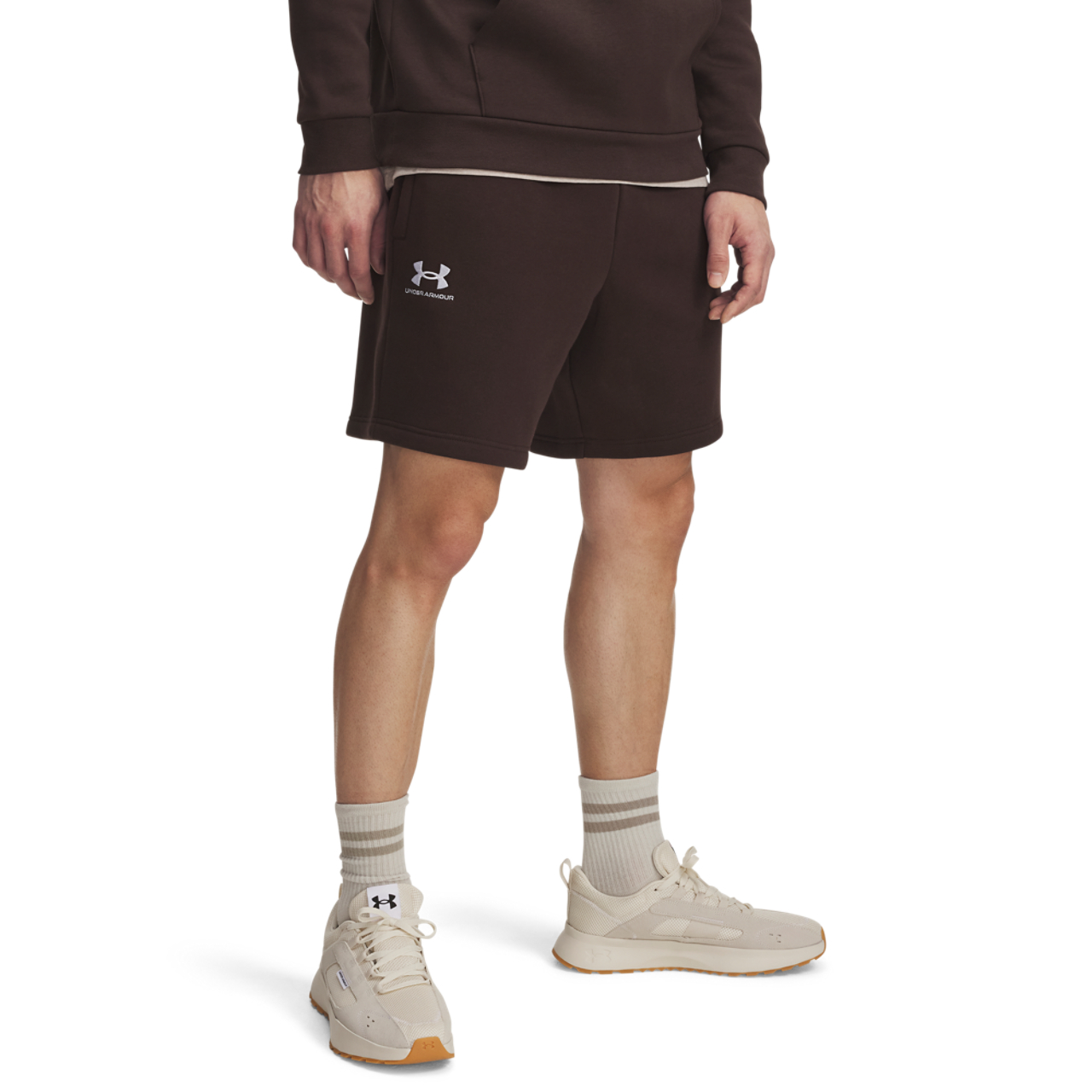 Under Armour Essential Fleece Shorts Image 1 of 3. Tap to open photo gallery.