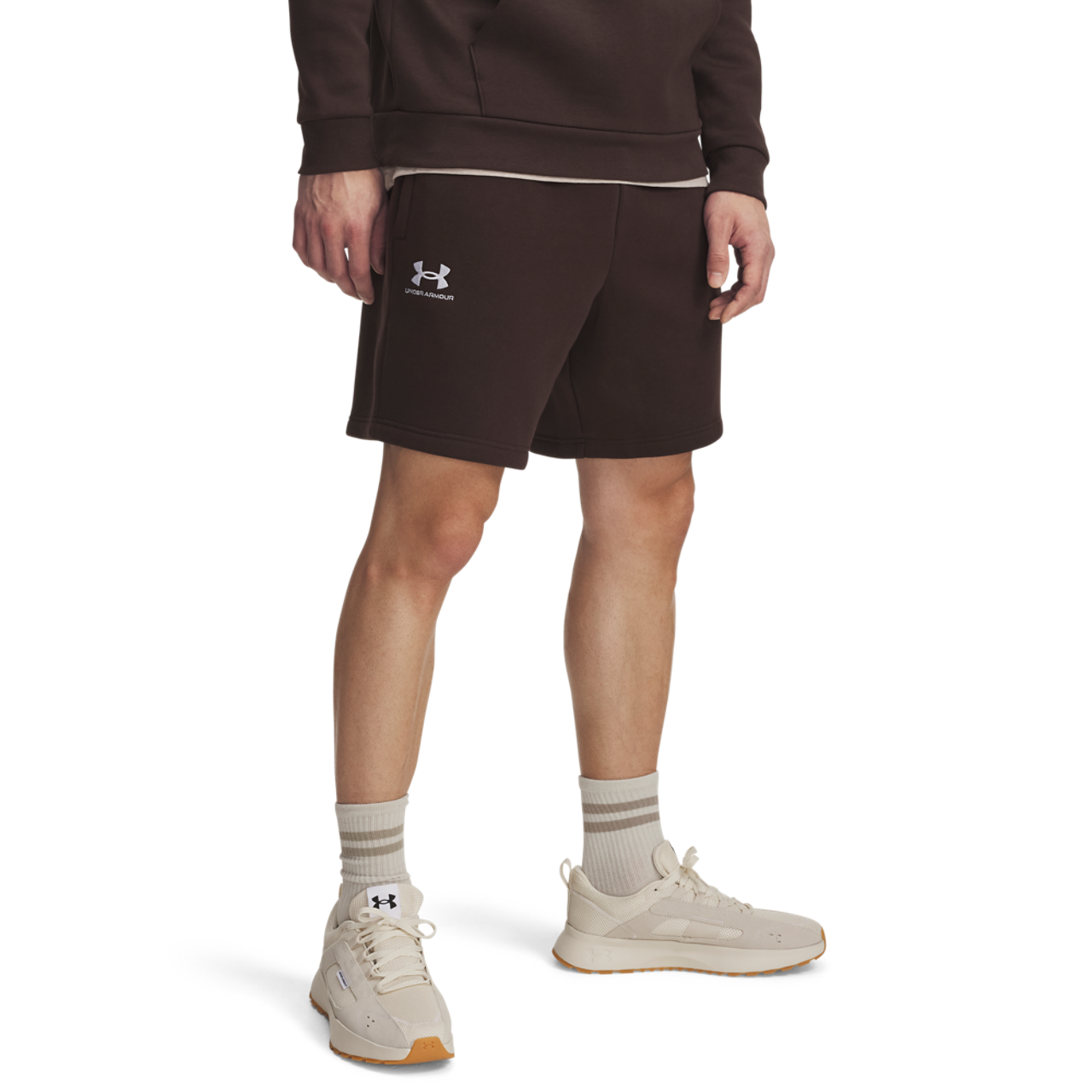 Under Armour Essential Fleece Shorts Image 1 of 3. Tap to open photo gallery.