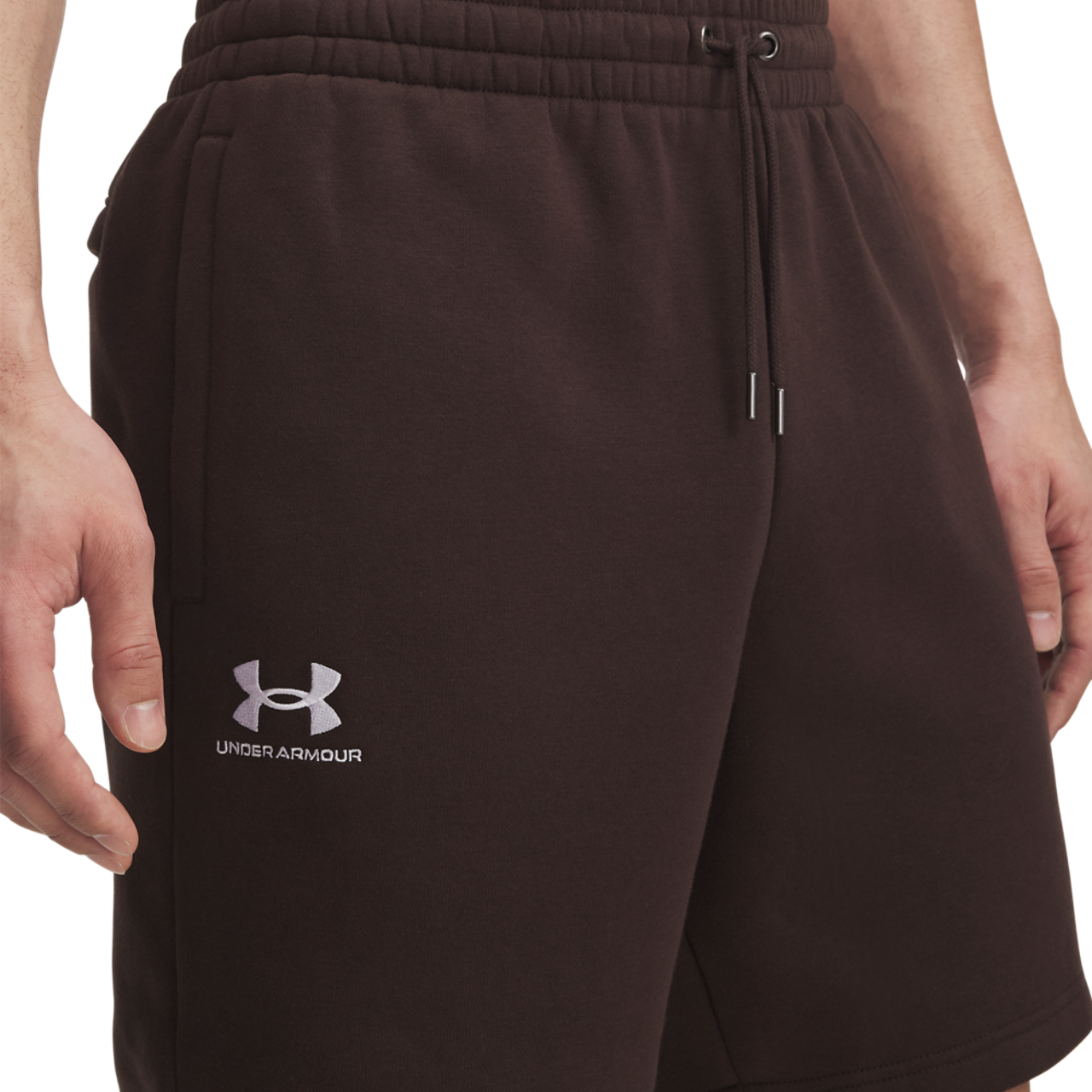 Under Armour Essential Fleece Shorts Image 3 of 3. Tap to open photo gallery.