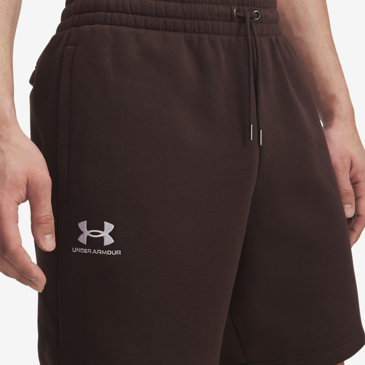 Under Armour Essential Fleece Shorts Image 3 of 3. Tap to open photo gallery.