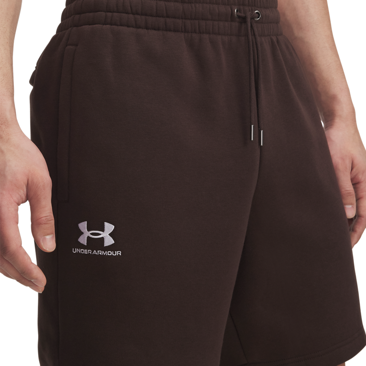 Under Armour Essential Fleece Shorts Image 3 of 3. Tap to open photo gallery.