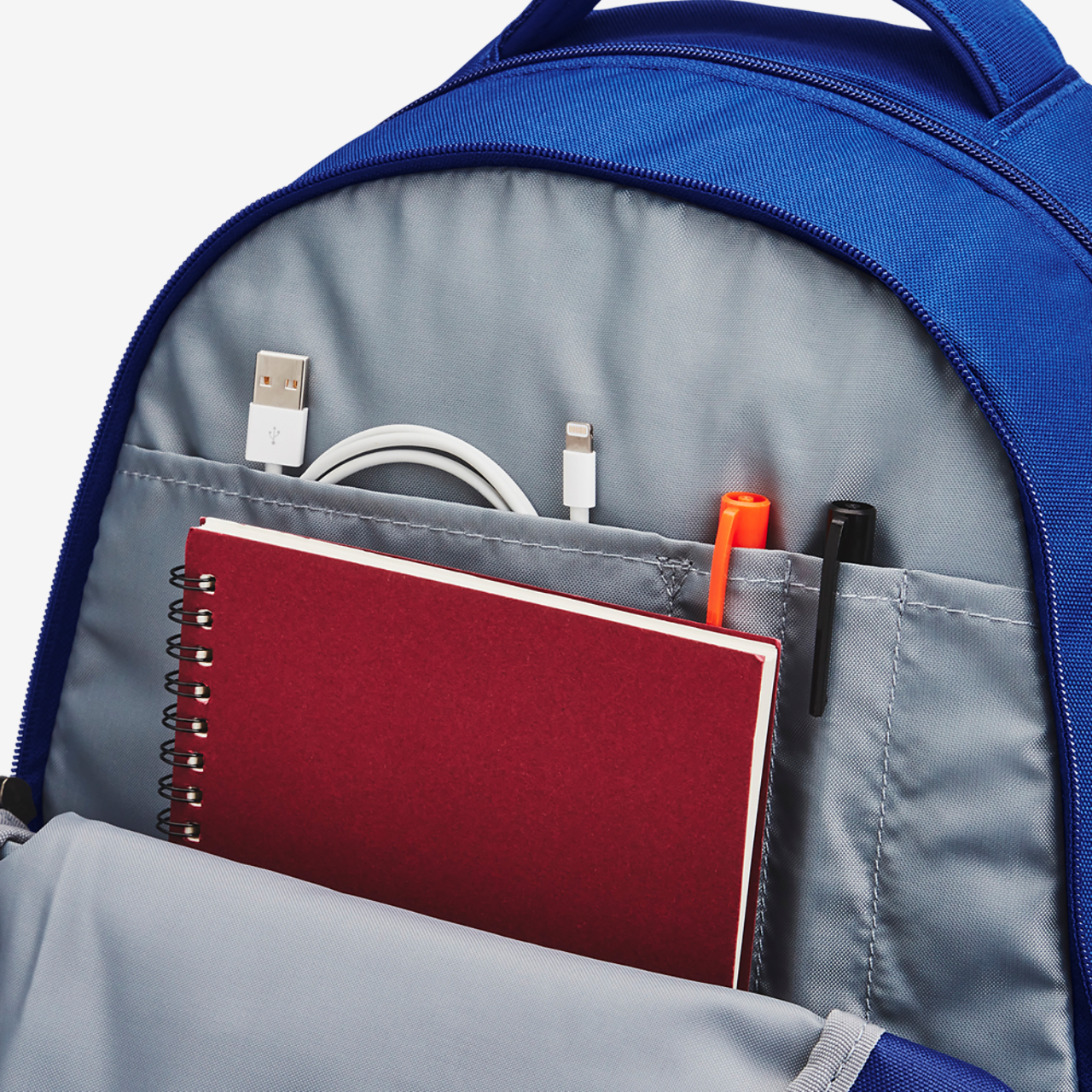 Under Armour Hustle Backpack 5.0 Image 3 of 6. Tap to open photo gallery.