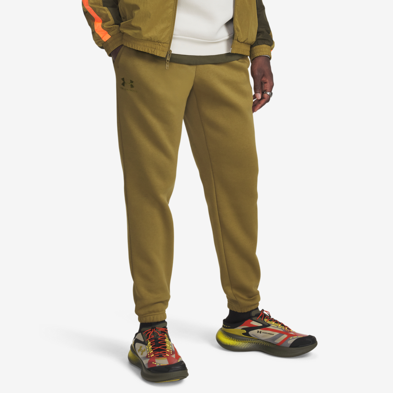 Under Armour Essential Fleece Joggers Image 1 of 3. Tap to open photo gallery.