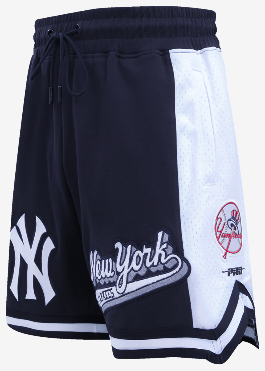 Pro Standard Yankees Script Tail DK 2.0 Shorts Image 3 of 11. Tap to open photo gallery.