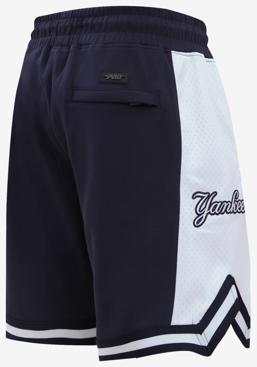 Pro Standard Yankees Script Tail DK 2.0 Shorts Image 4 of 11. Tap to open photo gallery.