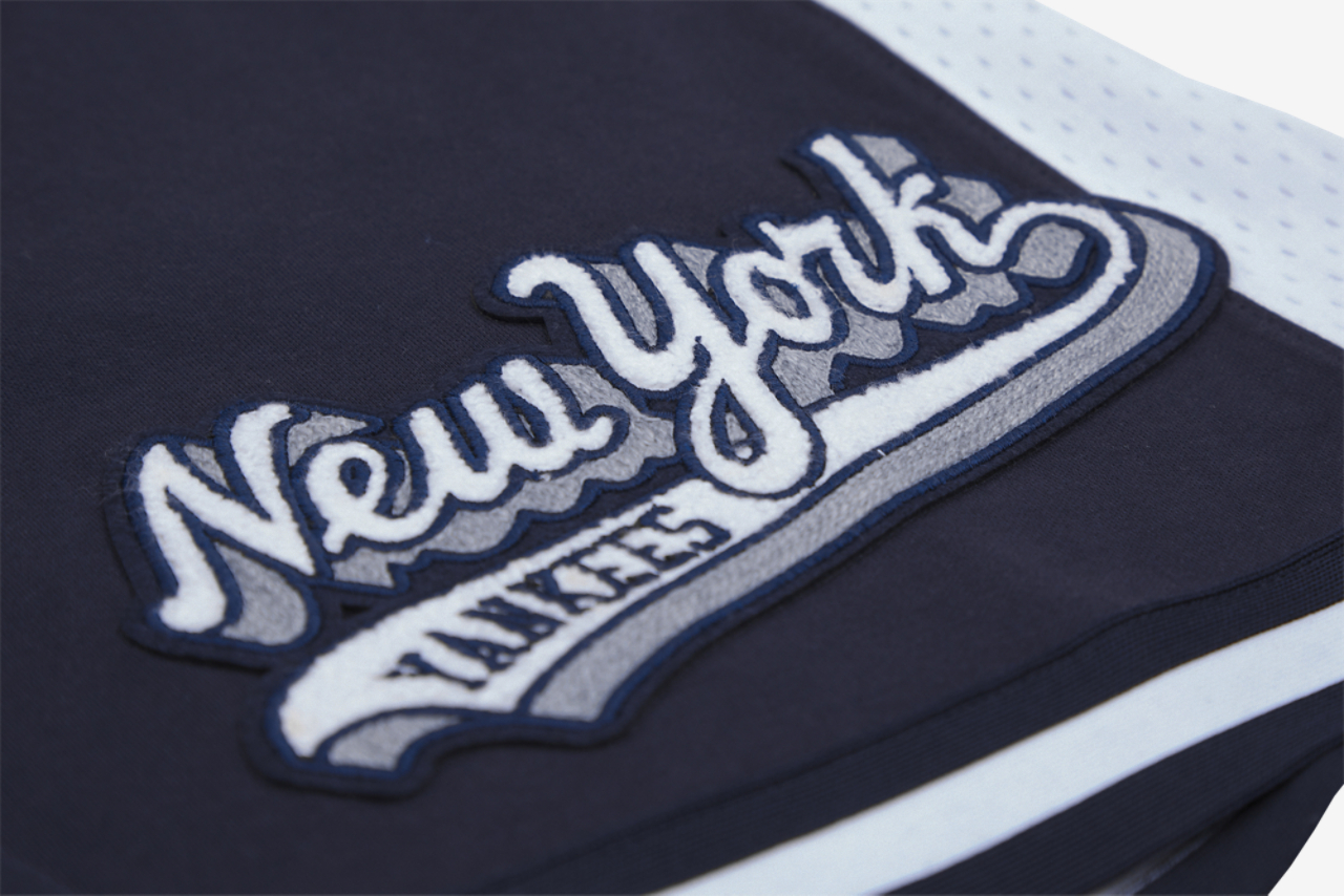 Pro Standard Yankees Script Tail DK 2.0 Shorts Image 10 of 11. Tap to open photo gallery.