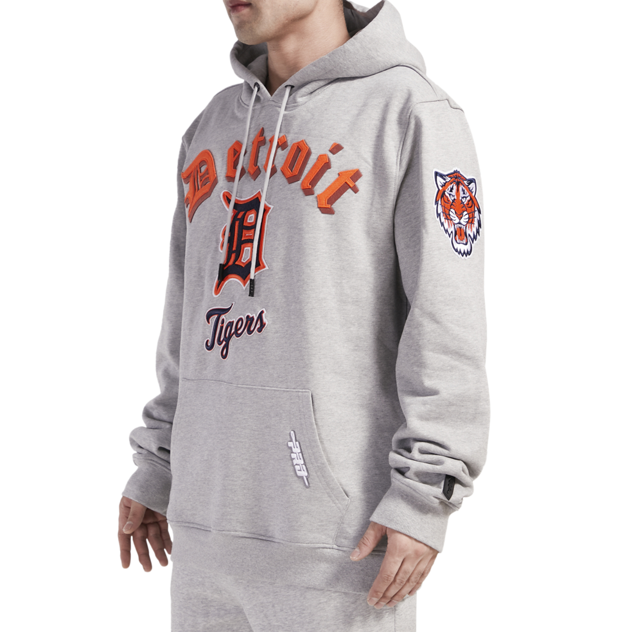 Pro Standard TIGERS OLD ENGLISH FLC PO HOODIE Image 4 of 4. Tap to open photo gallery.
