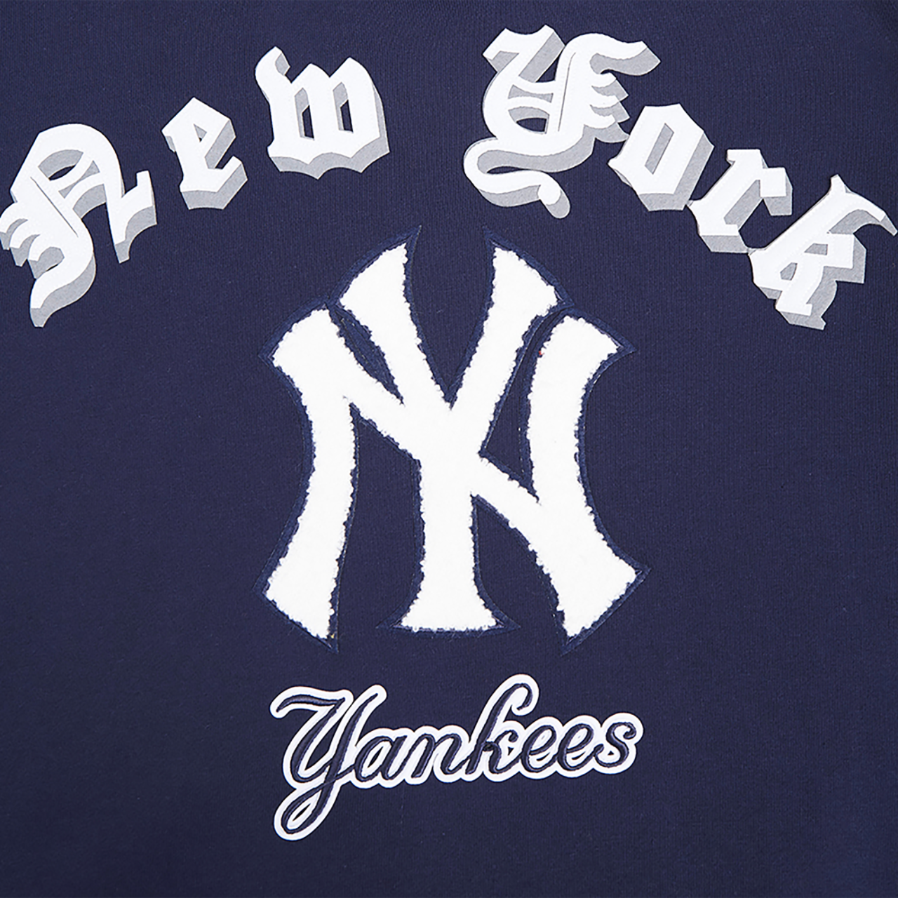 Pro Standard YANKEES OLD ENGLISH FLC PO HOODIE Image 5 of 8. Tap to open photo gallery.