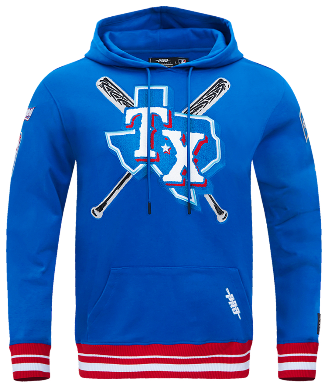 Pro Standard RANGERS MASH UP M RIB FLC PO HOODIE Image 1 of 8. Tap to open photo gallery.
