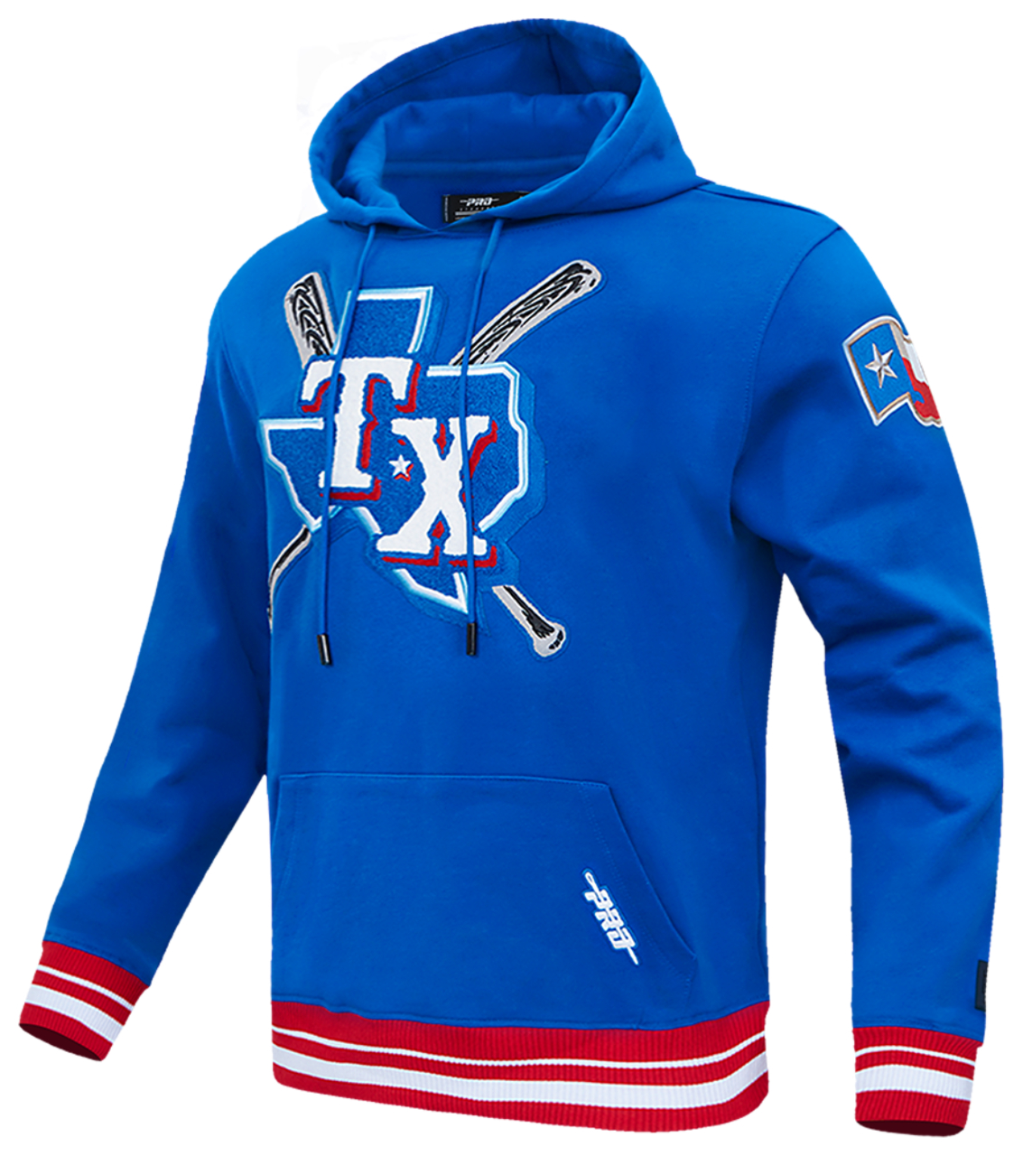 Pro Standard RANGERS MASH UP M RIB FLC PO HOODIE Image 3 of 8. Tap to open photo gallery.