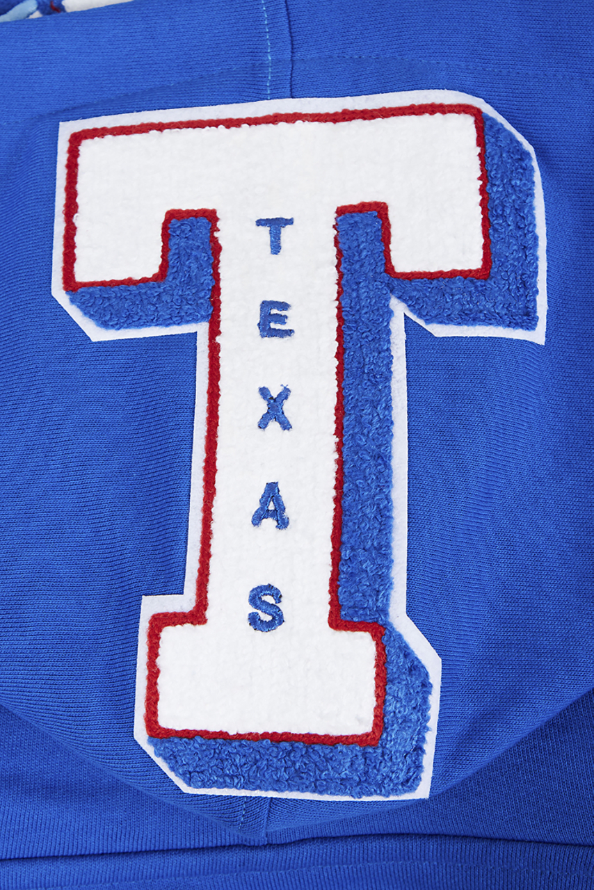 Pro Standard RANGERS MASH UP M RIB FLC PO HOODIE Image 8 of 8. Tap to open photo gallery.