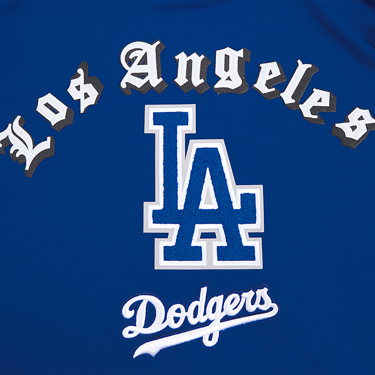 Pro Standard DODGERS OLD ENGLISH FLC PO HOODIE Image 5 of 5. Tap to open photo gallery.