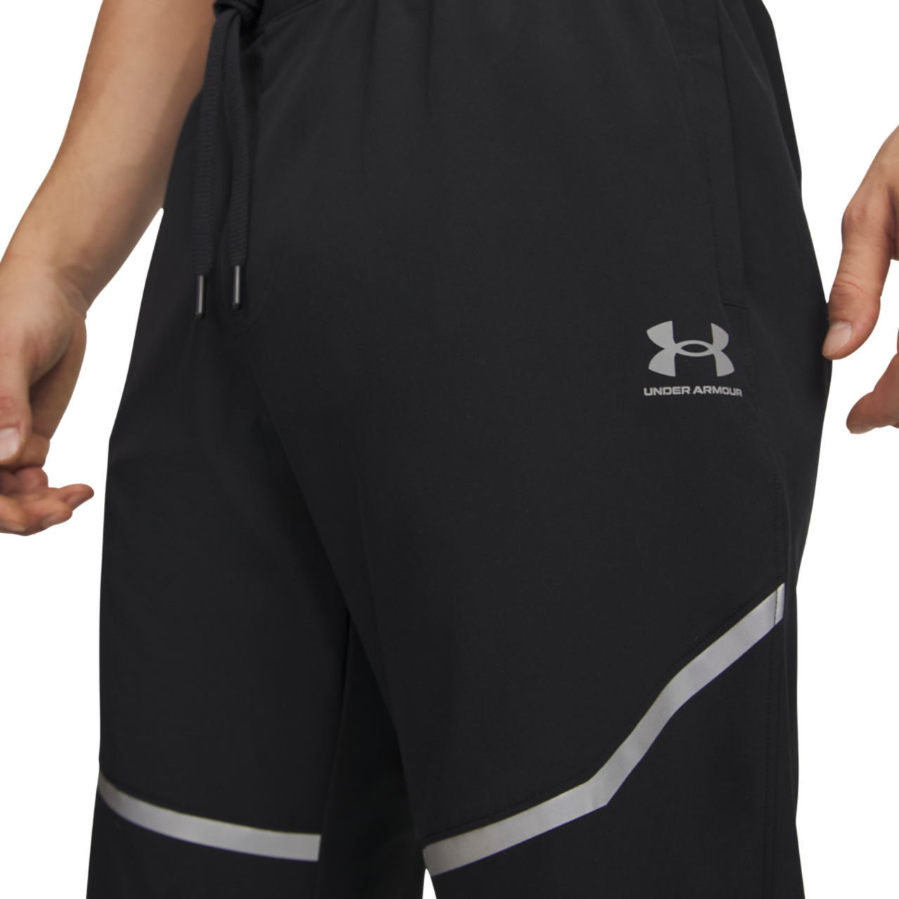 Under Armour Vibe Woven Reflective Pants Image 1 of 4. Tap to open photo gallery.