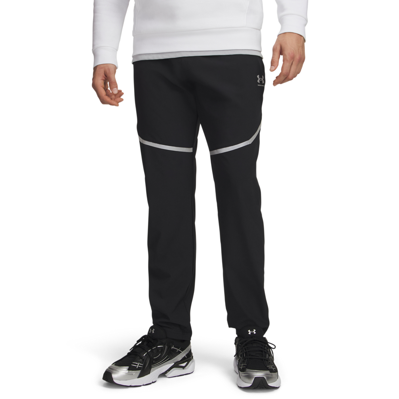 Under Armour Vibe Woven Reflective Pants Image 3 of 4. Tap to open photo gallery.