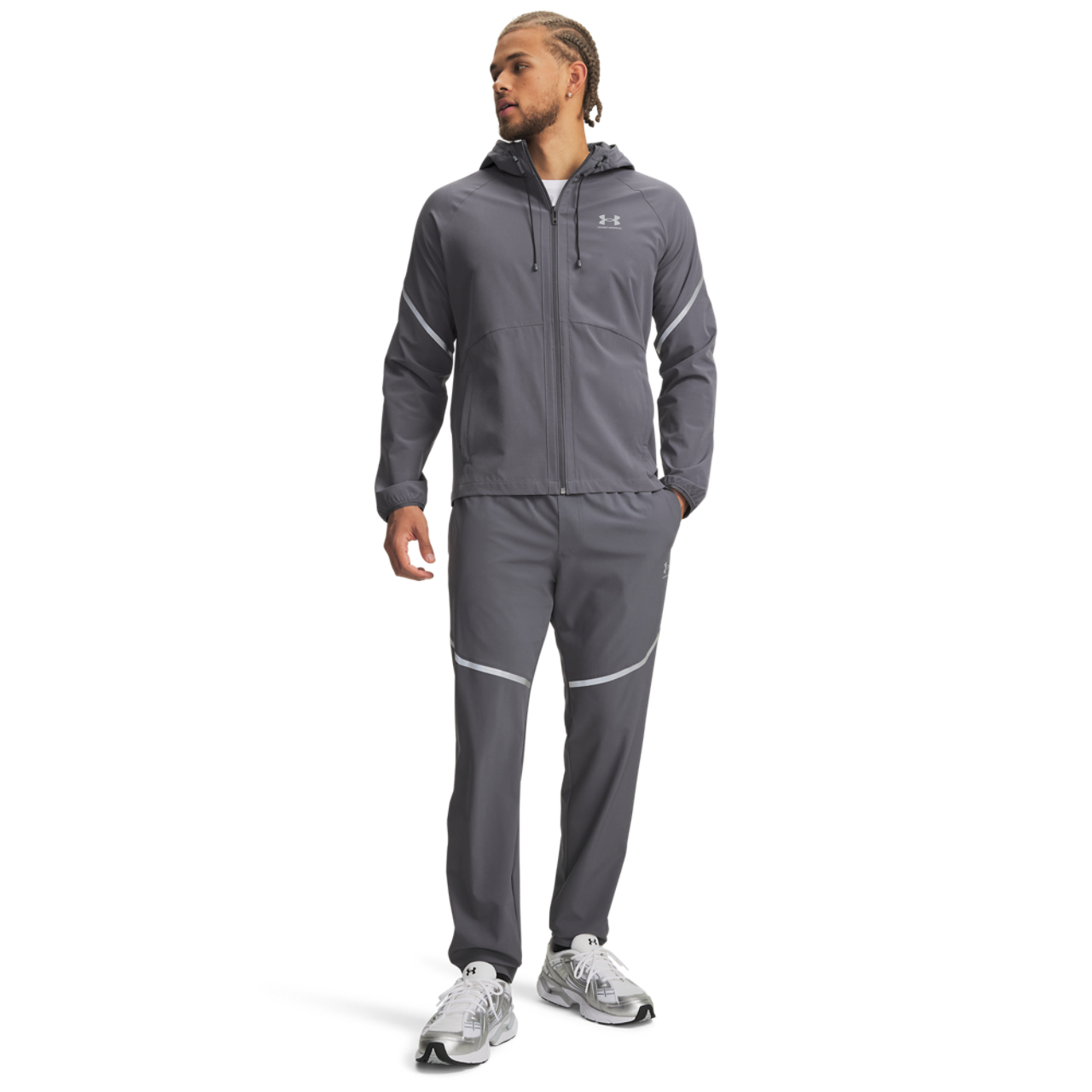 Under Armour Vibe Woven Reflective Pants Image 4 of 4. Tap to open photo gallery.