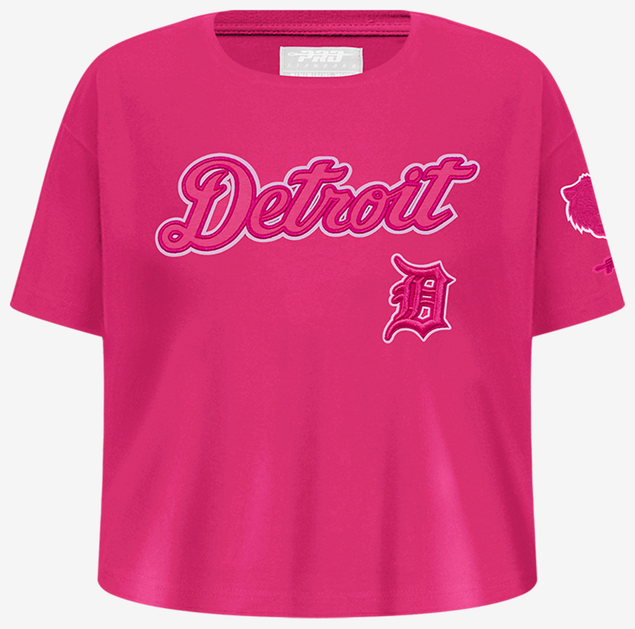 Pro Standard Detroit Tigers Triple Pink Ss Boxy Tee Image 1 of 6. Tap to open photo gallery.